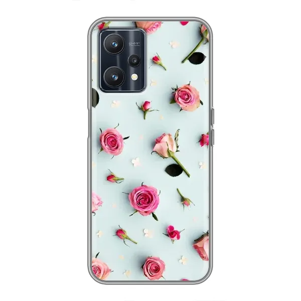 Чехол с рисунком «Разные цветы» для Realme 9
