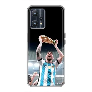 Чехлы Лео Месси Аргентина для Realme 9 (Счастливый Месси)