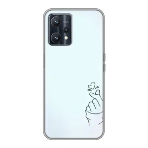 Чехлы (Знак сердечка) на Realme 9 (Сердце на голубом)