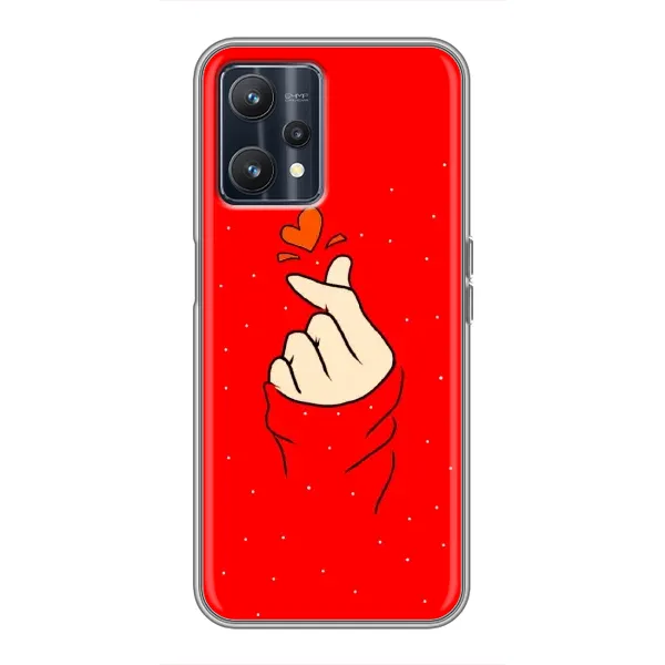 Чехол с рисунком «Сердце на красном» для Realme 9 Чехол с рисунком «Сердце на красном» для Realme 9