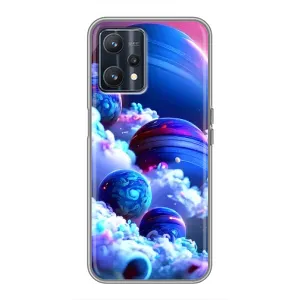 Чехлы КОСМОС для Realme 9 (Синие планеты)