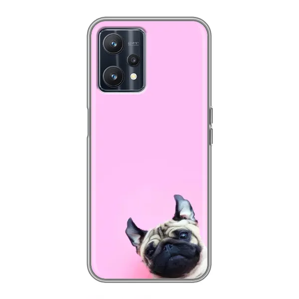 Чехол с рисунком «Собака на розовом» для Realme 9 Чехол с рисунком «Собака на розовом» для Realme 9