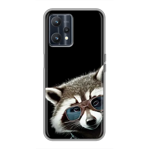 Чехол с рисунком «Стильный Енот» для Realme 9 Чехол с рисунком «Стильный Енот» для Realme 9