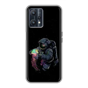 Силиконовый Чехол с принтом "Космонавты" на Realme 9 (В руках земля)