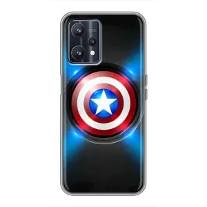 Чохол с Щітом Капітана Америки на Realme 9 (Яскраий Щит Капітана)