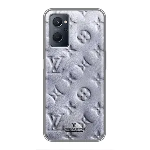 Текстурный Чехол Louis Vuitton для Реалми 9i (Белый ЛВ)