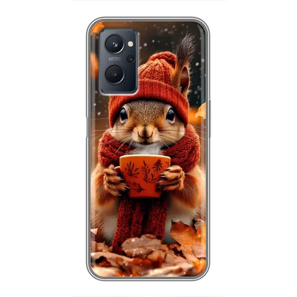 Чохол з малюнком «Білка з кавою» для Realme 9i Чохол з малюнком «Білка з кавою» для Realme 9i