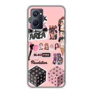 Чохли з картинкою для Realme 9i (BLACK PINK колаж)