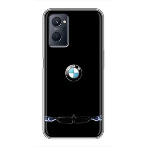 Силіконовий бампер з картинкою машини на Realme 9i (Чорний BMW)