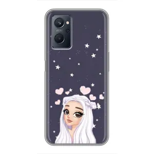 Чохол Стильні дівчата на Realme 9i (Дівчина та серця)