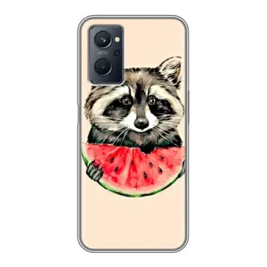 Силиконовый Чехол с Енотами на Realme 9i (Енот)
