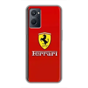 Силіконовий бампер з картинкою машини на Realme 9i (Ferrari Logo)