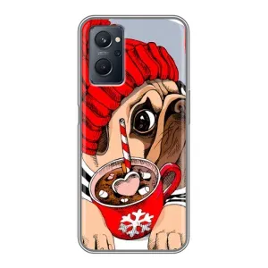 Бампер для Realme 9i с картинкой "Песики" (Грустная собака)