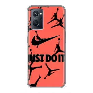 Силиконовый Чехол Nike Air Jordan на Реалми 9i (Just Do It)
