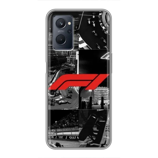 Чохол з малюнком «Колаж Формула 1» для Realme 9i Чохол з малюнком «Колаж Формула 1» для Realme 9i