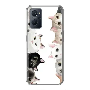 Силиконовый чехол с котиком для Realme 9i (Коты)