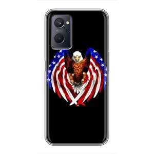 Чехол Флаг USA для Realme 9i (Крылья США)