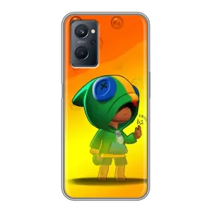 Чехол Бравл Старс для Realme 9i (LEON в кофте)