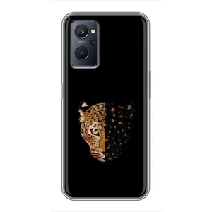 Чохол з леопардовим принтом на Realme 9i (Леопард на чорному)