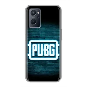 Чохол (TPU) з картинкою "Лого Пабг" на Реалмі 9i (Лого PUBG)