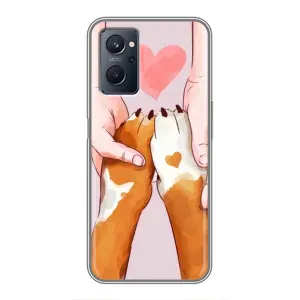 Чехол (ТПУ) Милые собачки для Realme 9i (Любовь к собакам)