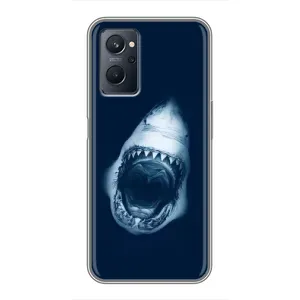 Силиконовый бампер с картинкой животных для Realme 9i (Пасть Акулы)