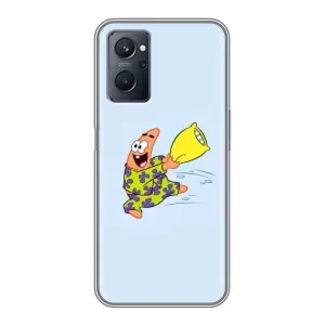 Чехлы с Патриком на Realme 9i (Патрик с подушкой)