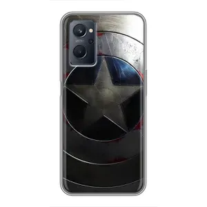 Чехол с Щитом Капитана Америки на Realme 9i (Ретро Щит Капитана)
