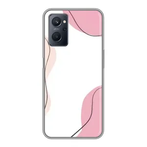 Чехол цветочный дизайн для Realme 9i (Розовый фон)