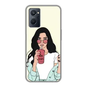 Силіконовый Чохол на Realme 9i з картинкой Модных девушек (З напоєм)
