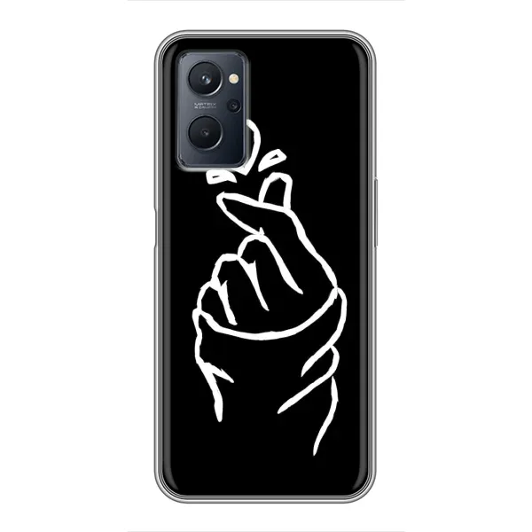 Чехол с рисунком «Сердце на черном» для Realme 9i Чехол с рисунком «Сердце на черном» для Realme 9i