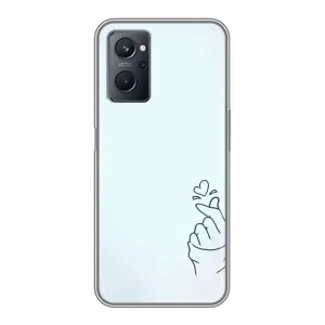 Чехлы (Знак сердечка) на Realme 9i (Сердце на голубом)