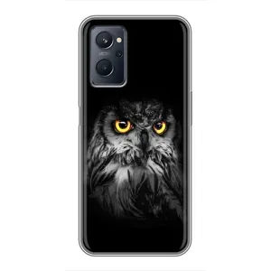 Чехлы с принтом СОВЫ для Realme 9i (Сова на чёрном)