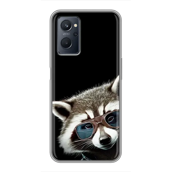 Чехол с рисунком «Стильный Енот» для Realme 9i Чехол с рисунком «Стильный Енот» для Realme 9i
