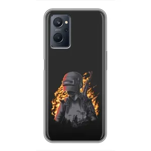 Чохол з картинкою "Герой Pubg" на Realme 9i (В полум'ї)