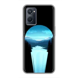 Летний Чехол на Realme 9i (Синий Водопад)