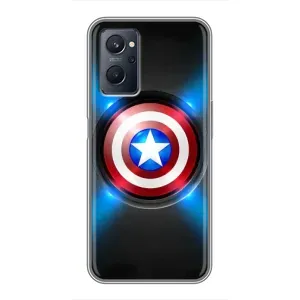 Чехол с Щитом Капитана Америки на Realme 9i (Яркий Щит Капитана)