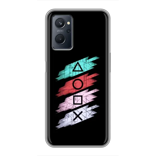 Чехол с рисунком «Значки Sony» для Realme 9i Чехол с рисунком «Значки Sony» для Realme 9i