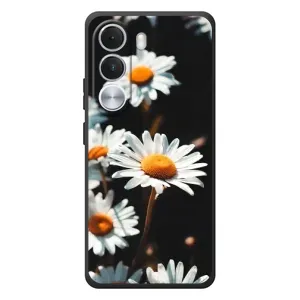 Чехол с ромашками на Realme C100i (Белые ромашки)