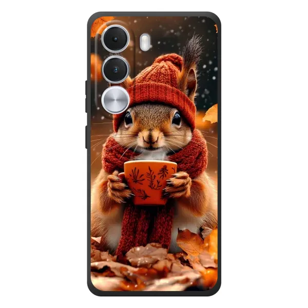 Чехол с рисунком «Белка с кофе» для Realme C100i Чехол с рисунком «Белка с кофе» для Realme C100i