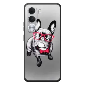 Чехол (ТПУ) Милые собачки для Realme C100i (Бульдог в очках)
