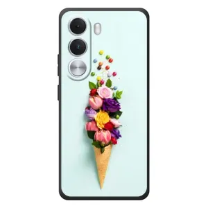 Чехлы с тематикой "ЦВЕТЫ" на Realme C100i (Цветок-мороженное)