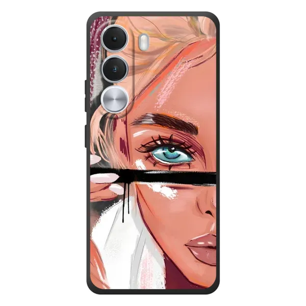 Чехол с рисунком «Девушка и ресницы» для Realme C100i