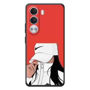 Силіконовый Чохол на Realme C100i з картинкой Модных девушек (Дівчина Nike)