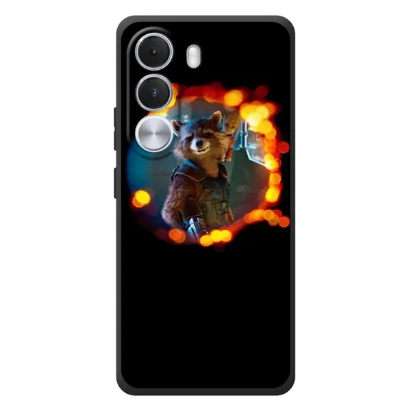 Чехол с рисунком «Енот Ракета» для Realme C100i