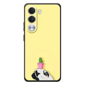 Бампер для Realme C100i с картинкой "Песики" (Кактус на голове)