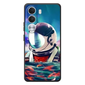 Силиконовый Чехол с принтом "Космонавты" на Realme C100i (Космонавт в воде)