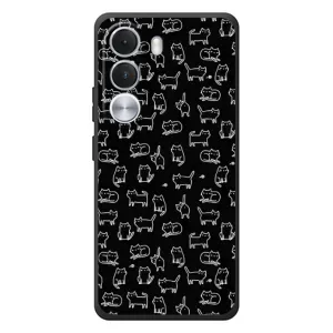 Чехол на тематику: Коты для Realme C100i (Котики на черном)