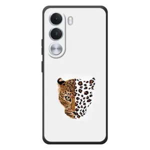 Чехол с леопардовым принтом на Realme C100i (Леопард на белом)