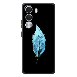 Чехол с картинками на черном фоне для Realme C100i (Листочек)